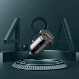 Chargeur voiture Baseus Grain Pro compatibilit&eacute; universelle 2x USB 4.8 A rapide multifunctionnel - Noir