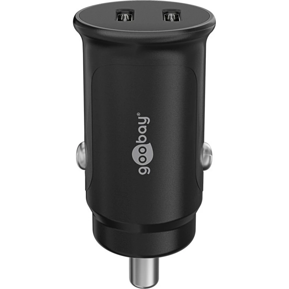 Goobay Auto Schnellladegerät 30W USB-C PD Kfz-Ladeadapter für 12/24V - Schwarz