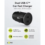 Goobay Auto Schnellladegerät 30W USB-C PD Kfz-Ladeadapter für 12/24V - Schwarz