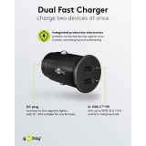 Goobay Auto Schnellladegerät 30W USB-C PD Kfz-Ladeadapter für 12/24V - Schwarz