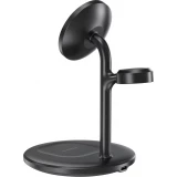 Choetech T585-F - Station de charge sans fil 3 en 1 magn&eacute;tique pour iPhone / AirPods Pro / Apple Watch - Noir