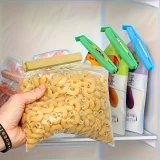 Clips de fermeture alimentaire pour sachets de nourriture en silicone flexible (set de 10 pi&egrave;ces) - Multicolore