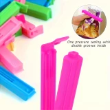 Clips de fermeture alimentaire pour sachets de nourriture en silicone flexible (set de 10 pi&egrave;ces) - Multicolore