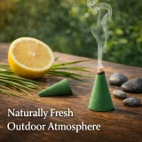 Citronella Räucherkegel Premium handgemacht lange Brenndauer Anti Mücken für draussen ideal für den Sommer - Grün