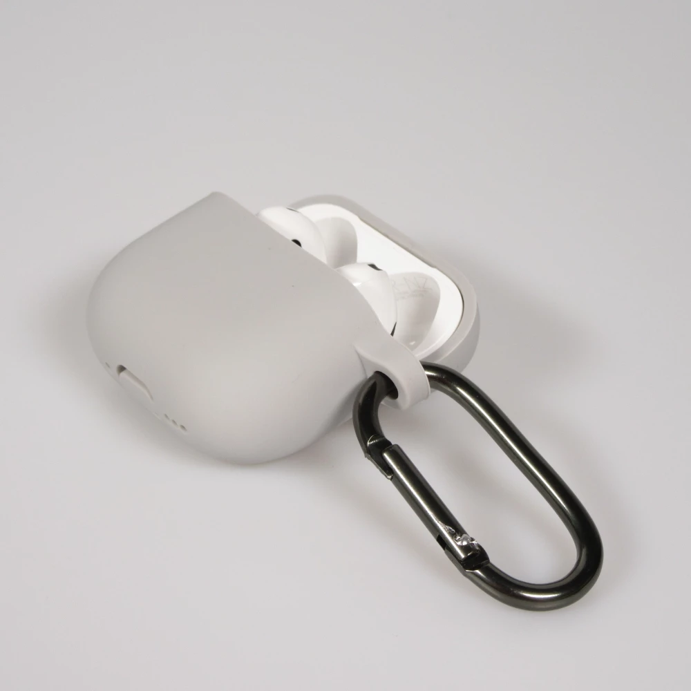 Coque AirPods 4 - Color&eacute;e en silicone protection souple et styl&eacute;e - Gris