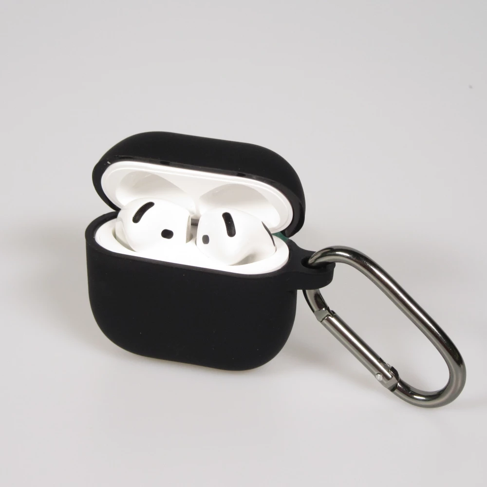 Coque AirPods 4 - Colorée en silicone protection souple et stylée - Noir