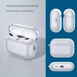 Coque AirPods Pro 3 - Silicone effet cristal avec porte-cl&eacute;s anneau pour &eacute;tui de charge - Transparent