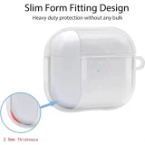 Coque AirPods Pro 3 - Transparente paillet&eacute;e avec mousqueton - Transparent