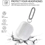 Coque AirPods Pro 3 - Transparente paillet&eacute;e avec mousqueton - Transparent
