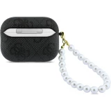 AirPods Pro / Pro 2 Case Hülle - Guess 4G für AirPods Pro 3 mit Perlenarmband - Schwarz