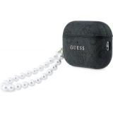 AirPods Pro / Pro 2 Case Hülle - Guess 4G für AirPods Pro 3 mit Perlenarmband - Schwarz