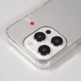 iPhone 14 Pro Max Case H&uuml;lle - Spiegel-Effekt Silikon-Kamera mit verst&auml;rkten Ecken - Silber