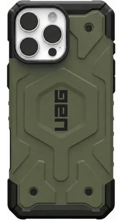 iPhone 15 Pro Case Hülle - UAG Armor X Stossfeste Schutzhülle mit verstärkten Ecken, MagSafe-kompatibel - Grün