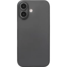 Coque iPhone 16 Plus - Plastique ultra-fin texture mat semi-transparent - Noir