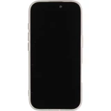 Coque iPhone 16 Pro - Effet rouille vintage en silicone rigide style industriel - Bleu