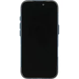 Coque iPhone 16 Pro - Futuriste avec design circuit, boutons int&eacute;gr&eacute;s & MagSafe compatible - Bleu