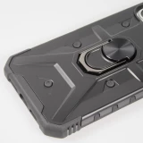 iPhone 16 Pro Max Case H&uuml;lle - Armor mit Silikon-Eckschutz und St&uuml;tzring - Schwarz