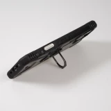 iPhone 16 Pro Max Case H&uuml;lle - Armor mit Silikon-Eckschutz und St&uuml;tzring - Schwarz
