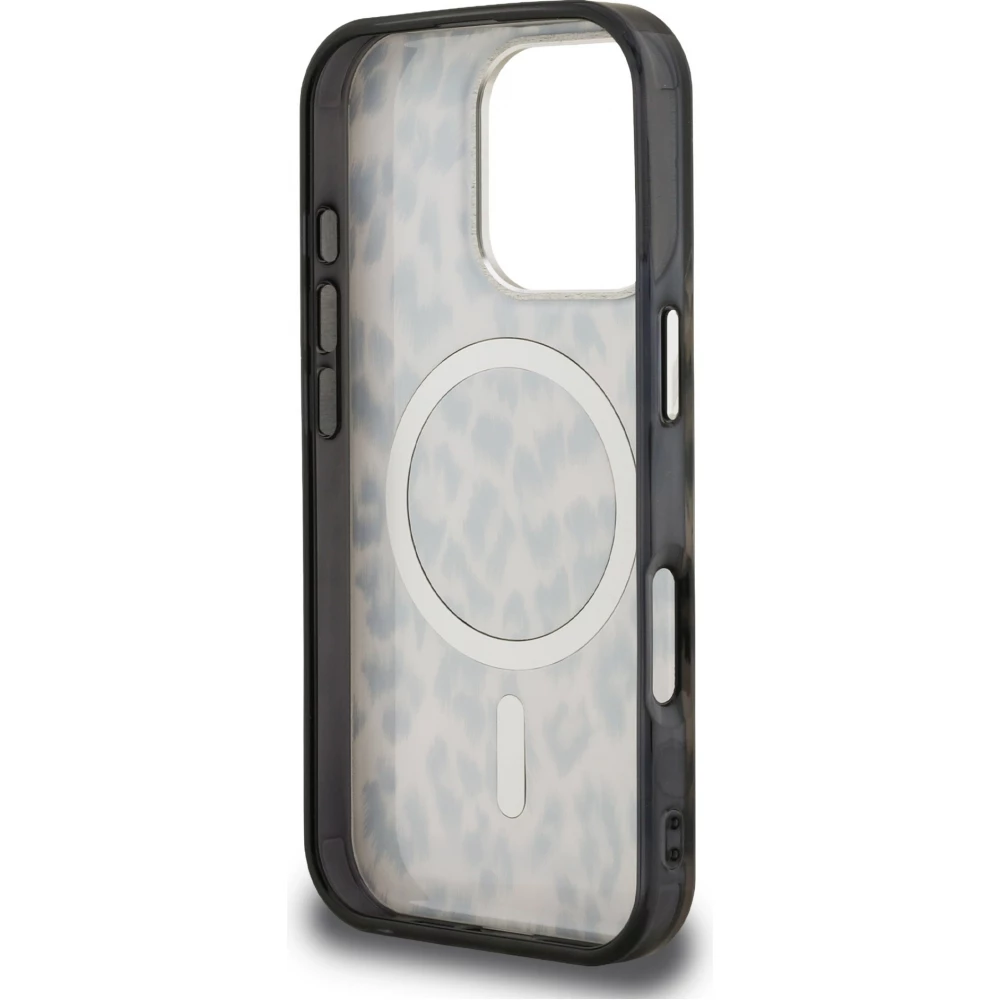 Coque iPhone 16 Pro Max -  Karl Lagerfeld IML l&eacute;opard MagSafe &eacute;l&eacute;gante - Brun