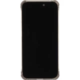 Coque iPhone 16 Pro Max - Motifs organiques Argent&eacute;es et support cam&eacute;ra int&eacute;gr&eacute; - Argent