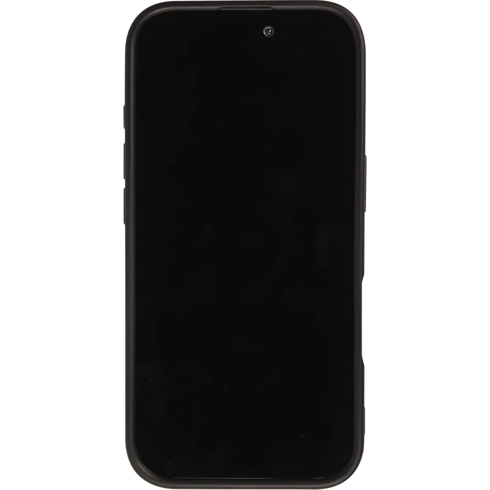 iPhone 16 Pro Max Case Hülle - Transparente Minimalistisch mit Drehring und Verstärkten Kanten - Schwarz