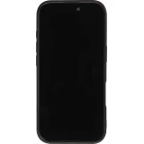 iPhone 16 Pro Max Case Hülle - Transparente Minimalistisch mit Drehring und Verstärkten Kanten - Schwarz