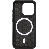 Coque iPhone 15 Pro Max - Ultra-légère et aérée avec look grille compatible MagSafe - Noir