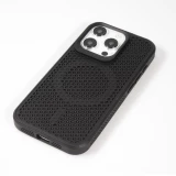 Coque iPhone 15 Pro Max - Ultra-légère et aérée avec look grille compatible MagSafe - Noir