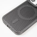 Coque iPhone 15 Pro Max - Ultra-légère et aérée avec look grille compatible MagSafe - Noir