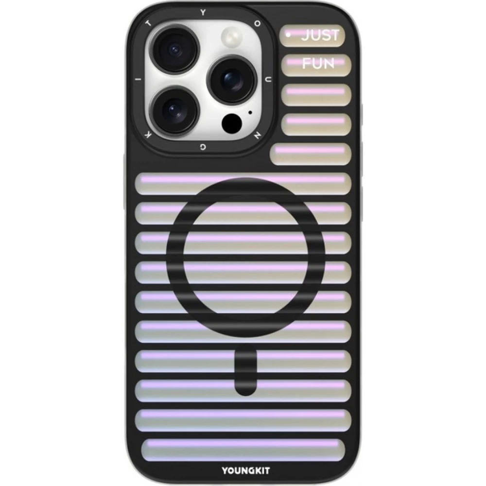Coque iPhone 16 Pro Max - Youngkit Color Changing Luggage avec MagSafe - Noir