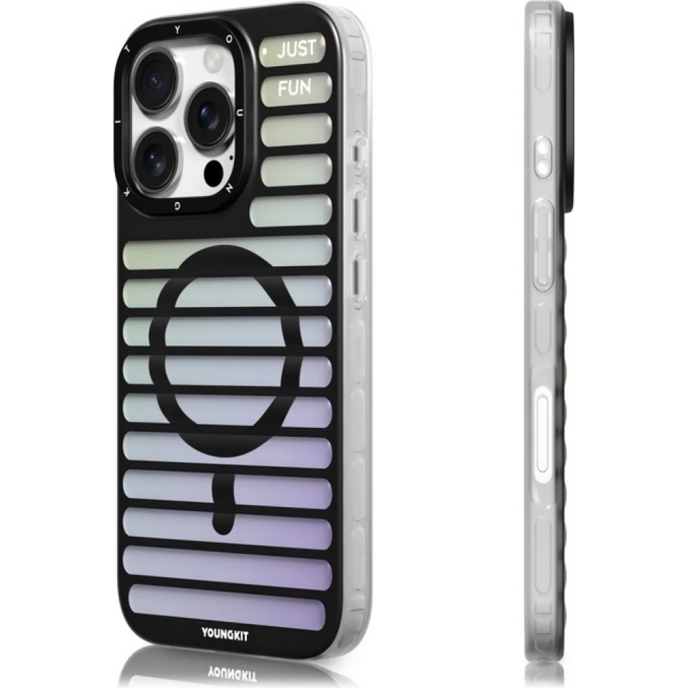 Coque iPhone 16 Pro Max - Youngkit Color Changing Luggage avec MagSafe - Noir