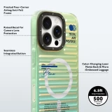 Coque iPhone 16 Pro Max - Youngkit effet iris&eacute; univers bleu avec reflets changeants - Bleu