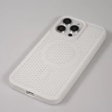 iPhone 15 Pro Case Hülle - Ultra-leicht und luftig mit MagSafe-kompatiblem Gitterdesign - Weiss
