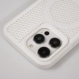 iPhone 15 Pro Case Hülle - Ultra-leicht und luftig mit MagSafe-kompatiblem Gitterdesign - Weiss