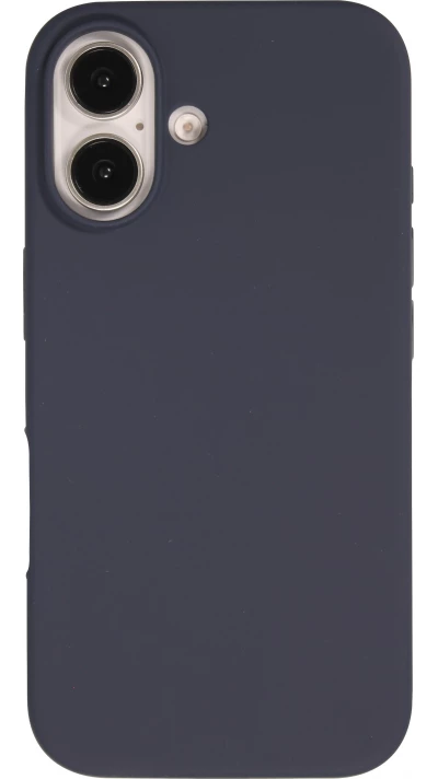 Coque iPhone 16 - Soft Touch - Bleu fonc&eacute;
