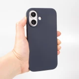 Coque iPhone 16 - Soft Touch - Bleu fonc&eacute;