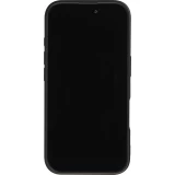 iPhone 16 Case Hülle - Transparente Minimalistische mit Drehring und Verstärkten Kanten - Schwarz