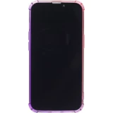 iPhone 16e Case Hülle - Gummi Bumper Rainbow mit extra Schutz für Ecken Antischock - rosa - Violett