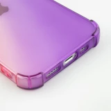 iPhone 16e Case Hülle - Gummi Bumper Rainbow mit extra Schutz für Ecken Antischock - rosa - Violett