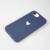 Coque iPhone 17e / 16e - Gel coeur - Bleu