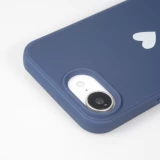 Coque iPhone 17e / 16e - Gel coeur - Bleu
