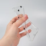 Coque iPhone 17e / 16e - Gel petit coeur transparent - Noir