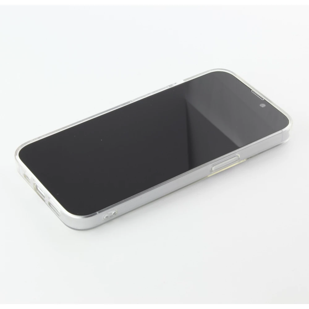 Coque iPhone 17e / 16e - Gel petit coeur transparent - Rouge