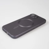 Coque iPhone 16e - Gel souple avec vitre de protection caméra MagSafe - Gris foncé