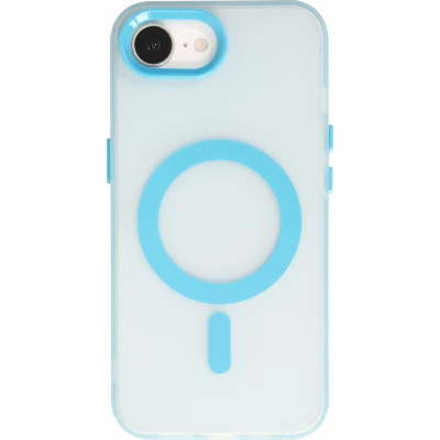 iPhone 16e Case Hülle - Jelly Color Semi-transparent mit MagSafe - Orange - Blau