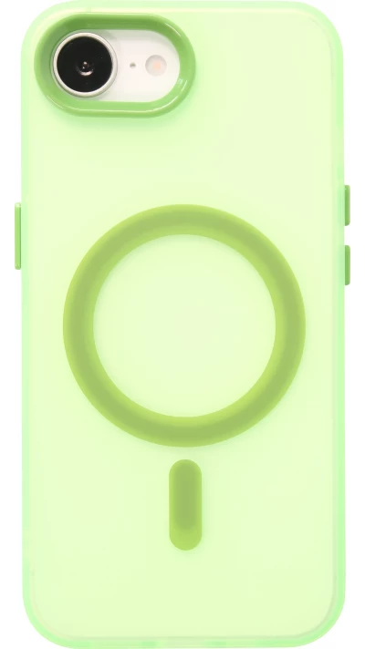 Coque iPhone 17e / 16e - Jelly Color semi-transparent avec MagSafe - Vert
