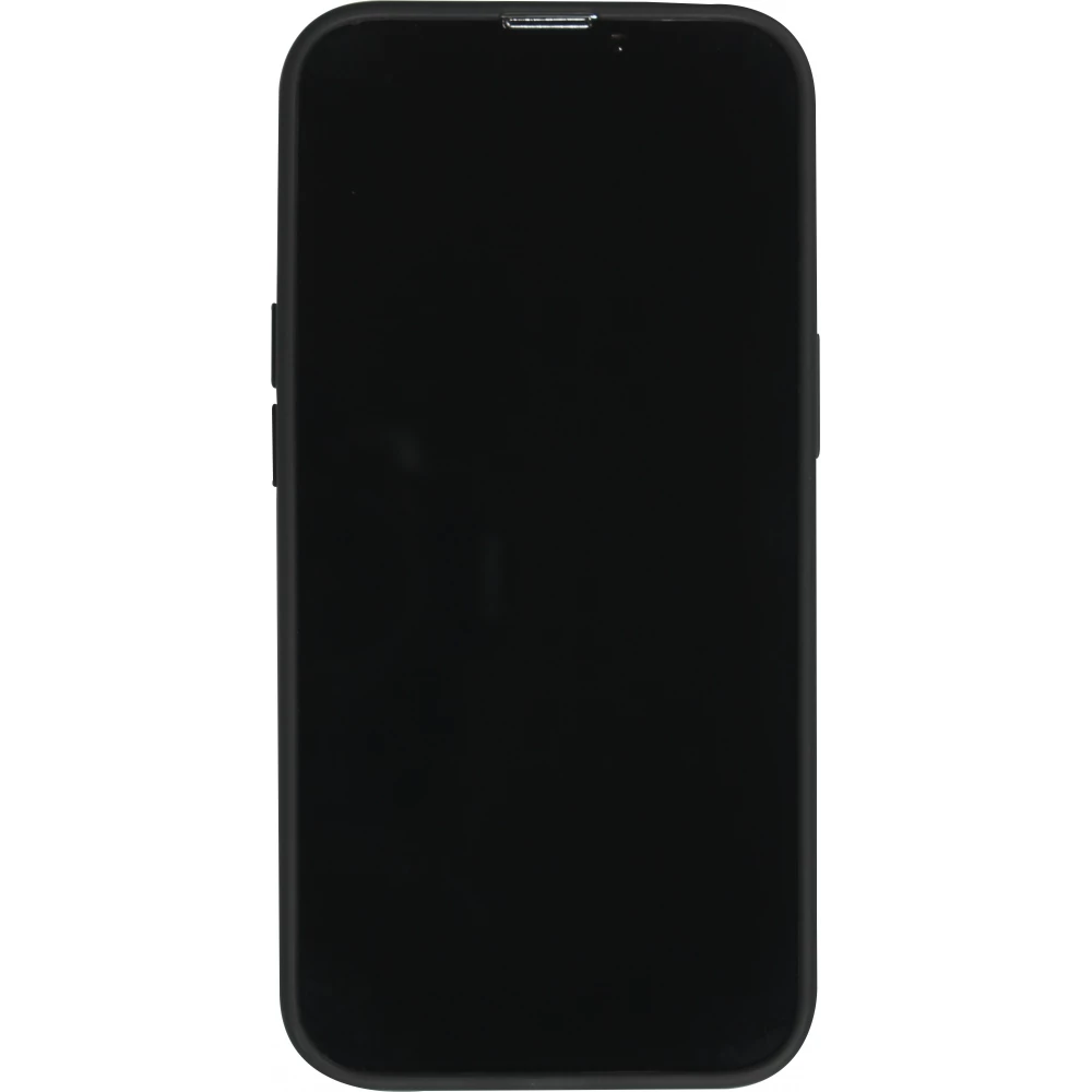 iPhone 16e Case Hülle - Silikon Mat Herz gold - Schwarz