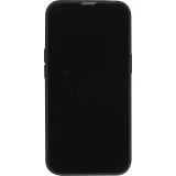 iPhone 16e Case Hülle - Silikon Mat Herz gold - Schwarz