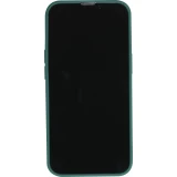 iPhone 16e Case Hülle - Silikon Mat Herz gold - Dunkelgrün