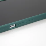 iPhone 16e Case Hülle - Silikon Mat Herz gold - Dunkelgrün